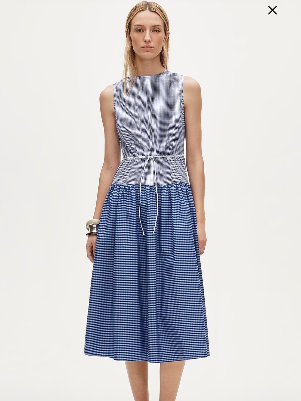 J. CREW - NWT gingham open back dress
